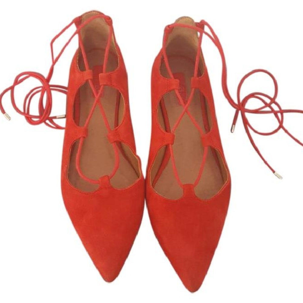 NEW!  TOPSHOP finest ghillie lace-up flats - Picture 2 of 7